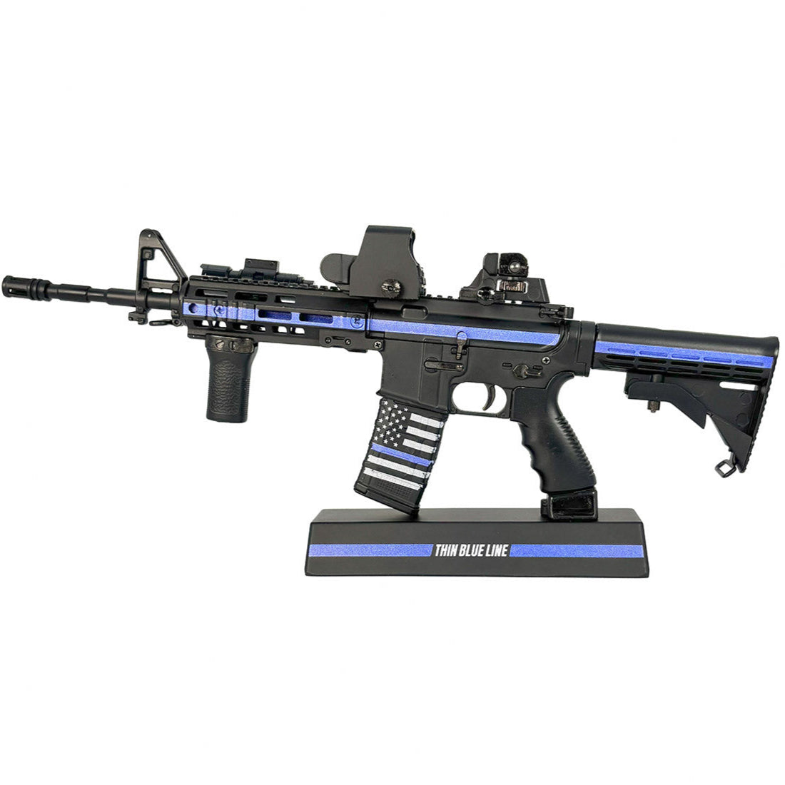 Mini AR-15 in Thin Blue Line SWAT Theme