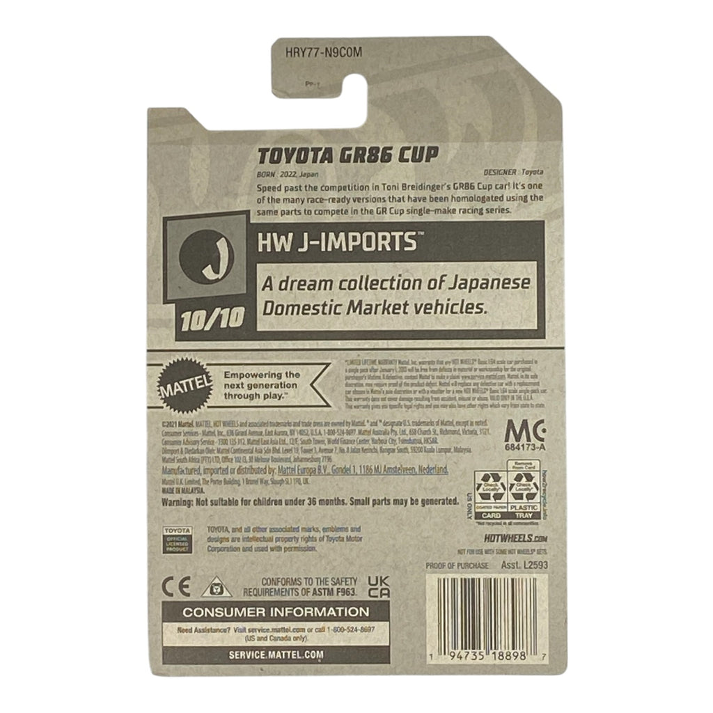 Hot Wheels Toyota GR86 Cup - HW J-Imports Series 10/10 - Collectors World Toys
