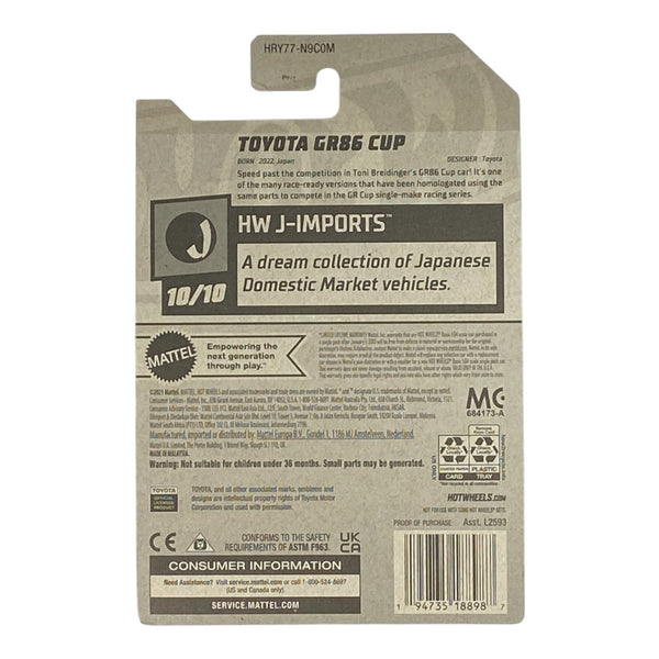 Hot Wheels Toyota GR86 Cup | J-Imports Series 10/10