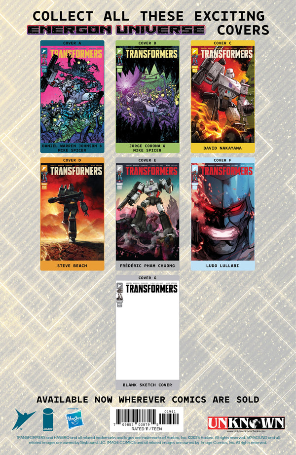Transformers #19 Unknown Comic Chad Hardin Exclusive Virgin Var (04/16/2025) - Collectors World Toys
