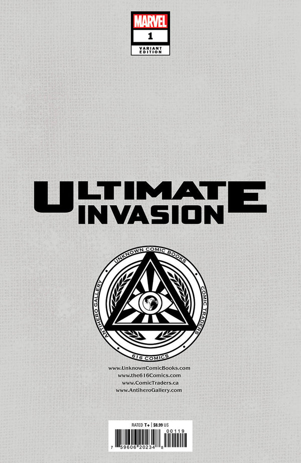 Ultimate Invasion #1 Unknown Comics Davide Paratore Exclusive Virgin Var (06/21/2023) - Collectors World Toys