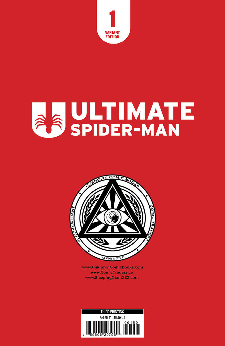 [Signed by Hickman] Ultimate Spider-Man #1 B&W CON VIRGIN Unknown Comics Matrazzo Exclusive Var [INST] 3rd PTG - Collectors World Toys