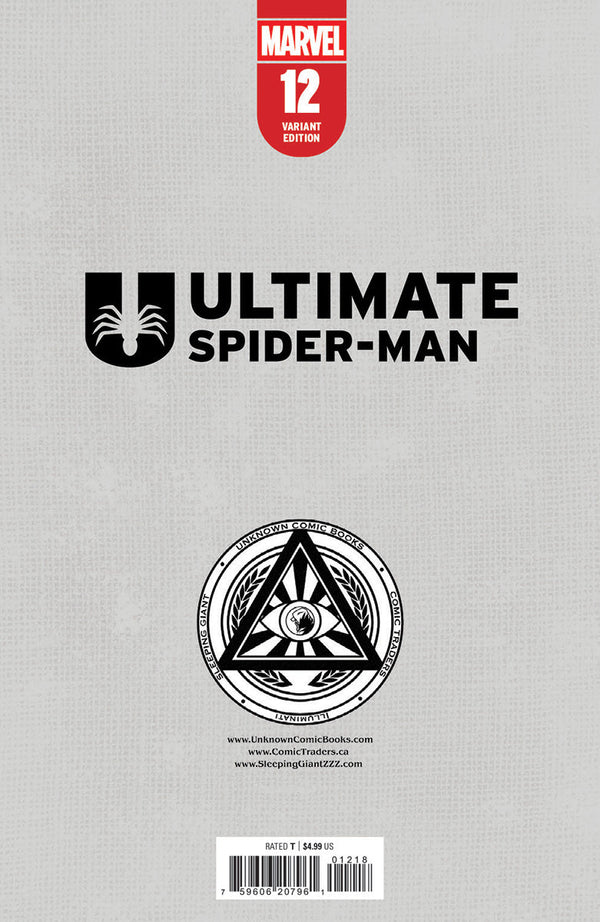 Ultimate Spider-Man #12 Unknown Comics Leirix Exclusive Virgin Var (12/18/2024) - Collectors World Toys
