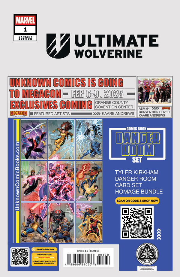 Ultimate Wolverine #1 Unknown Comics Tyler Kirkham Exclusive Virgin PREMIUM BATTLE DAMAGED Var (01/15/2025) - Collectors World Toys