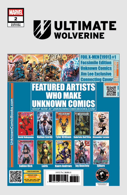 Ultimate Wolverine #2 Unknown Comics Exclusive Ivan Tao Virgin Var (02/19/2025) - Collectors World Toys