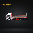 Unique Model Hino 300 Dutro Flatbed Flatbed Tow Truck in WORLD CHAMPION Livery 1:64 - Collectors World Toys