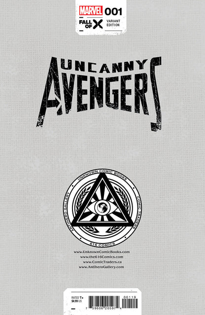 Uncanny Avengers #1 [G.O.D.S., Fall] Unknown Comics R1C0 Exclusive Virgin Var (08/16/2023) - Collectors World Toys