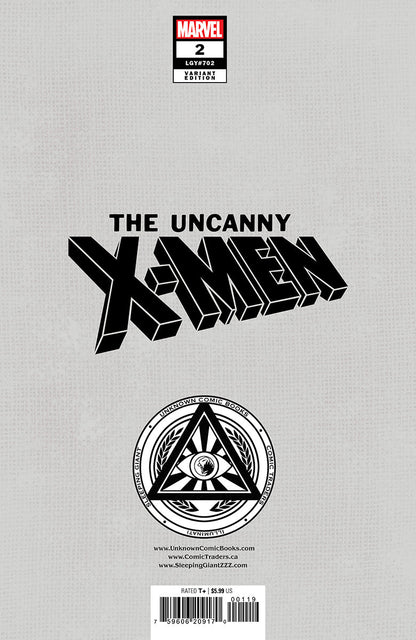 Uncanny X-Men #2 Unknown Comics Exclusive Nathan Szerdy Virgin Var (09/11/2024) - Collectors World Toys