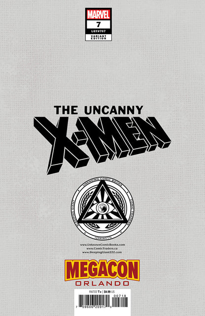 [Signed by Tony Daniels] [Foil] Uncanny X-Men #7 Unknown Comics David Nakayama Exclusive Virgin MEGACON 2025 Var [IN STOCK] - Collectors World Toys