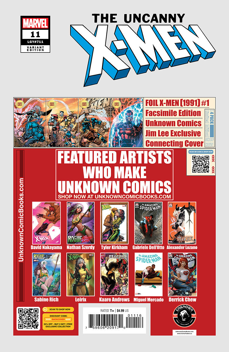 Uncanny X-Men #11 Unknown Comic Alexander Lozano Exclusive Var (03/05/2025) - Collectors World Toys