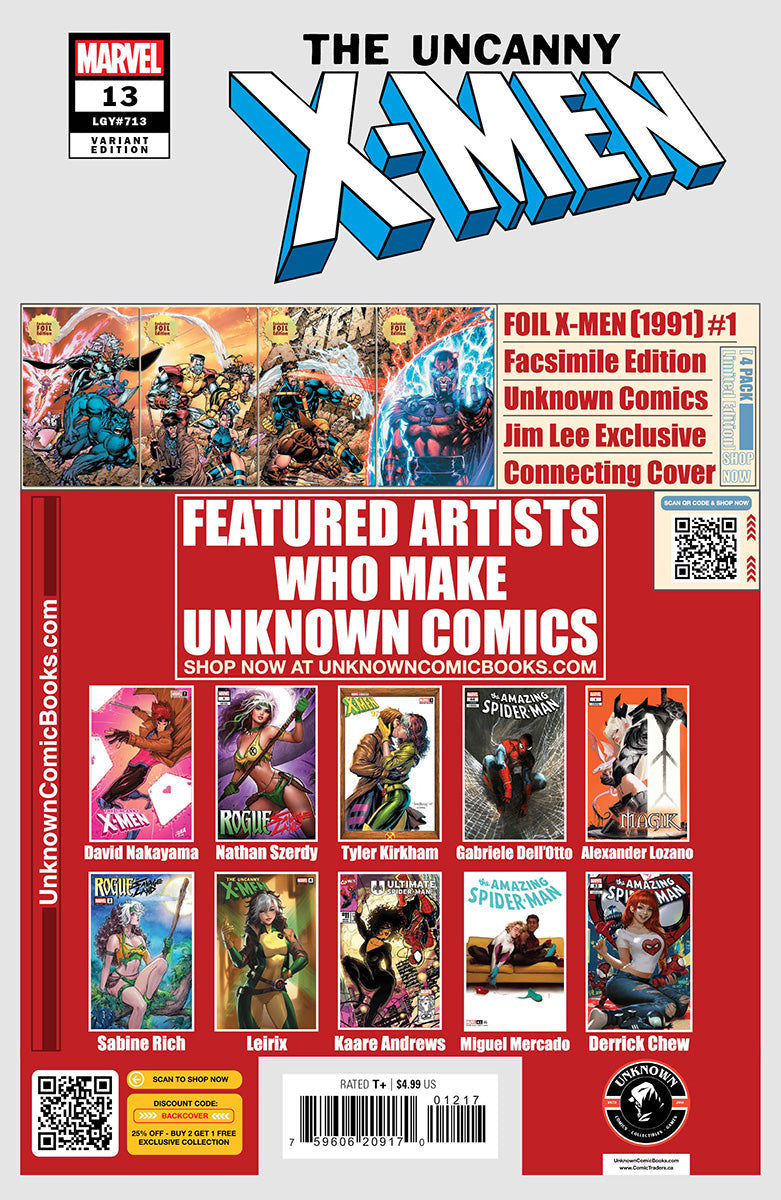 Uncanny X-men #13 Unknown Comics Alexander Lozano Exclusive Virgin Var (04/09/2025) - Collectors World Toys