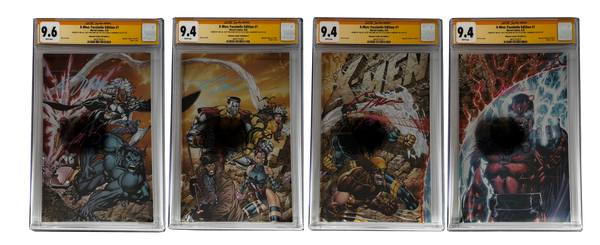 [TRIPLE SIGNED CGC YELLOW LABEL 4 PACK FOIL] X-Men 1991 #1 Facsimile Jim Lee | Claremont | Williams Cover Var [Set #3]