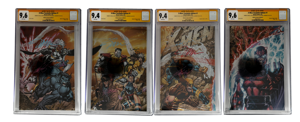 [TRIPLE SIGNED CGC YELLOW LABEL 4 PACK FOIL] X-Men 1991 #1 Facsimile Jim Lee | Claremont | Williams Cover Var [Set #2]
