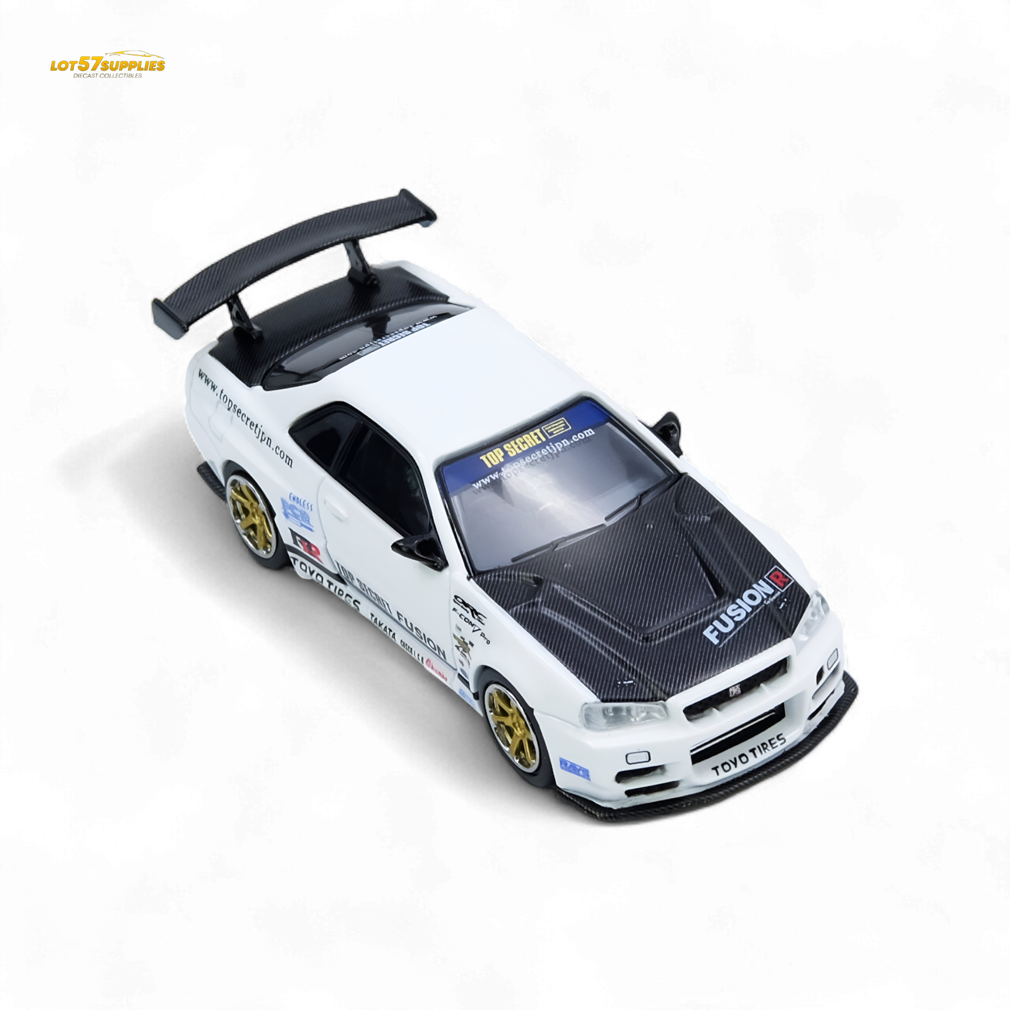 (Pre-Order) Inno64 Top Secret R34 GT-R - White 1:64