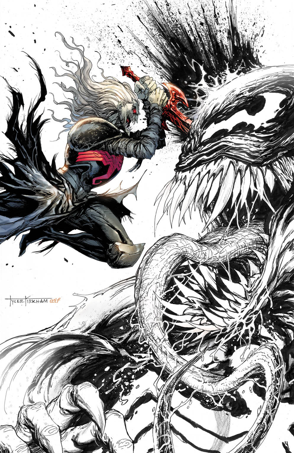 Venom #28 Unknown Comics Tyler Kirkham Exclusive Color Splash Secret Virgin Var - Collectors World Toys Main image