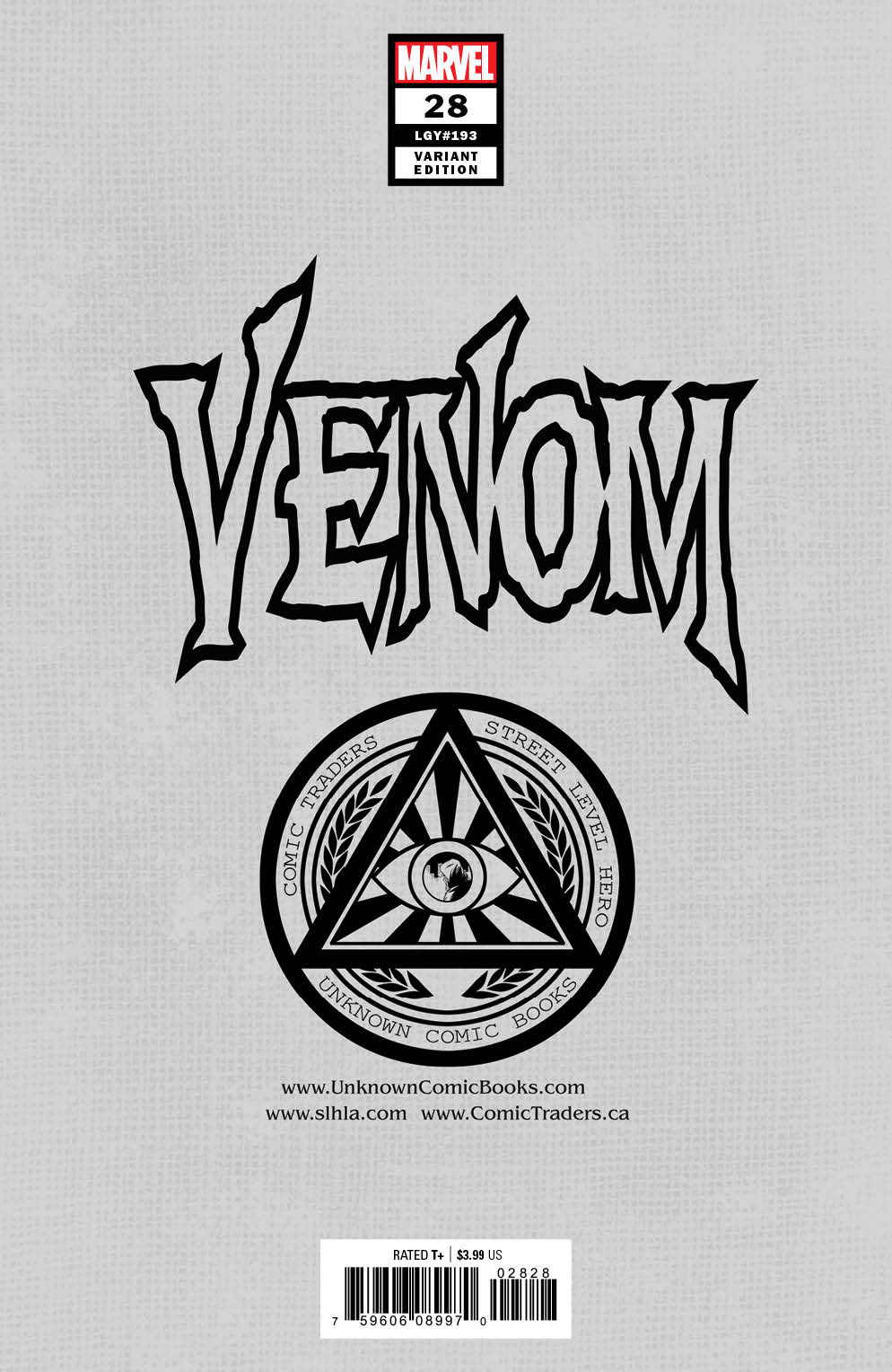 Venom #28 Unknown Comics Dave Rapoza Exclusive Virgin Var (09/16/2020) (09/23/2020) - Collectors World Toys