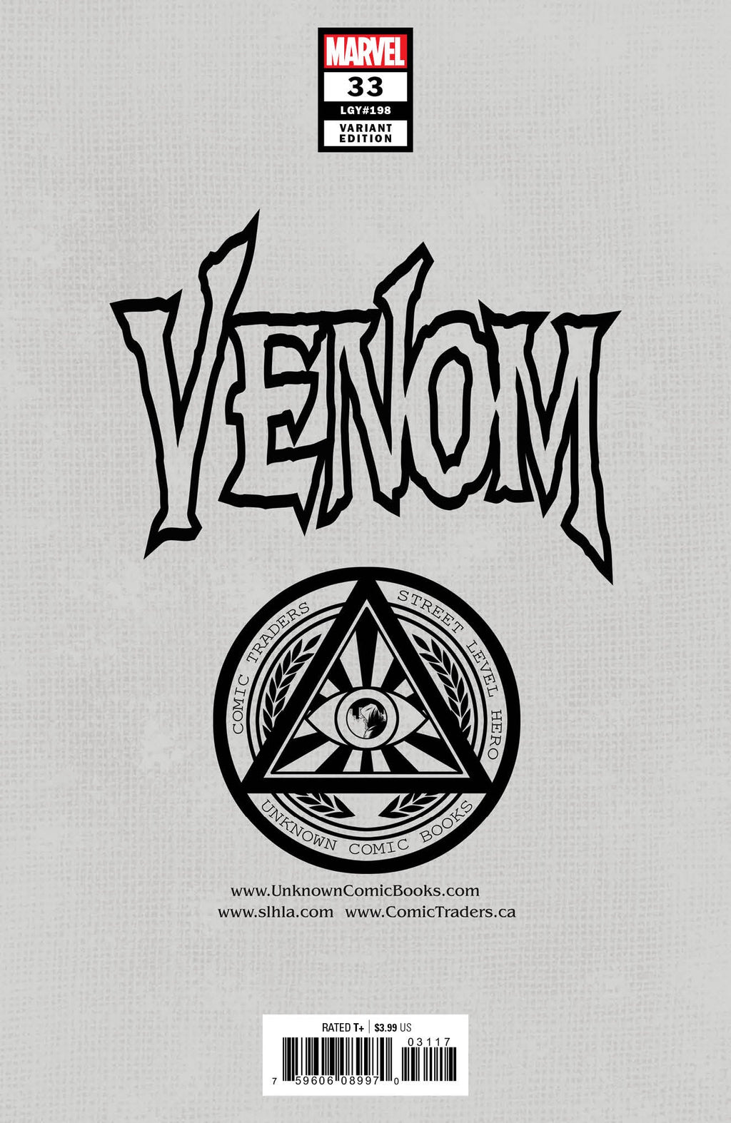 Venom #33 Unknown Comics Will Sliney Exclusive Virgin Var Kib (02/03/2021) - Collectors World Toys