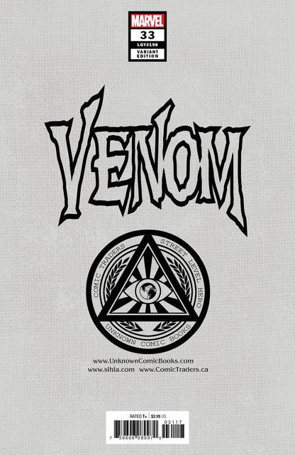 Venom #33 Unknown Comics Will Sliney Exclusive Virgin Var Kib (02/03/2021) - Collectors World Toys
