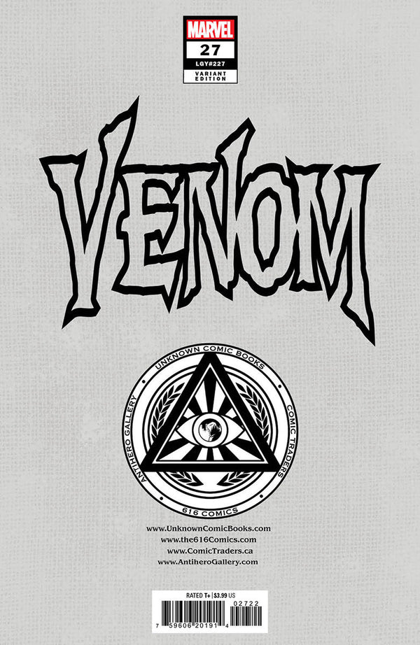Venom #27 Unknown Comics Miguel Mercado Exclusive Var (11/01/2023) (12/27/2023) - Collectors World Toys