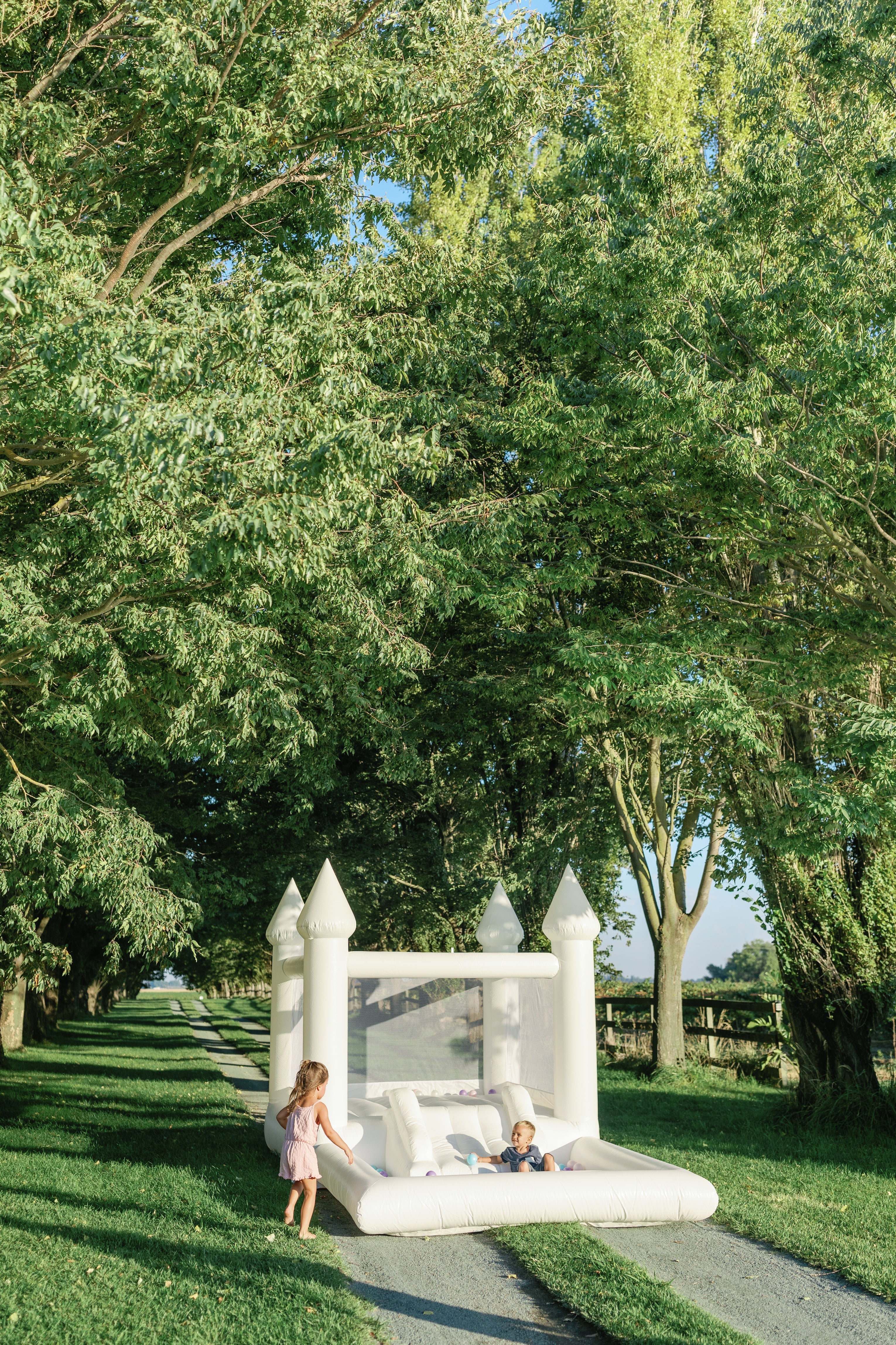 Mini Marcos - White COMBO Bounce House with Ball Pit - Collectors World Toys