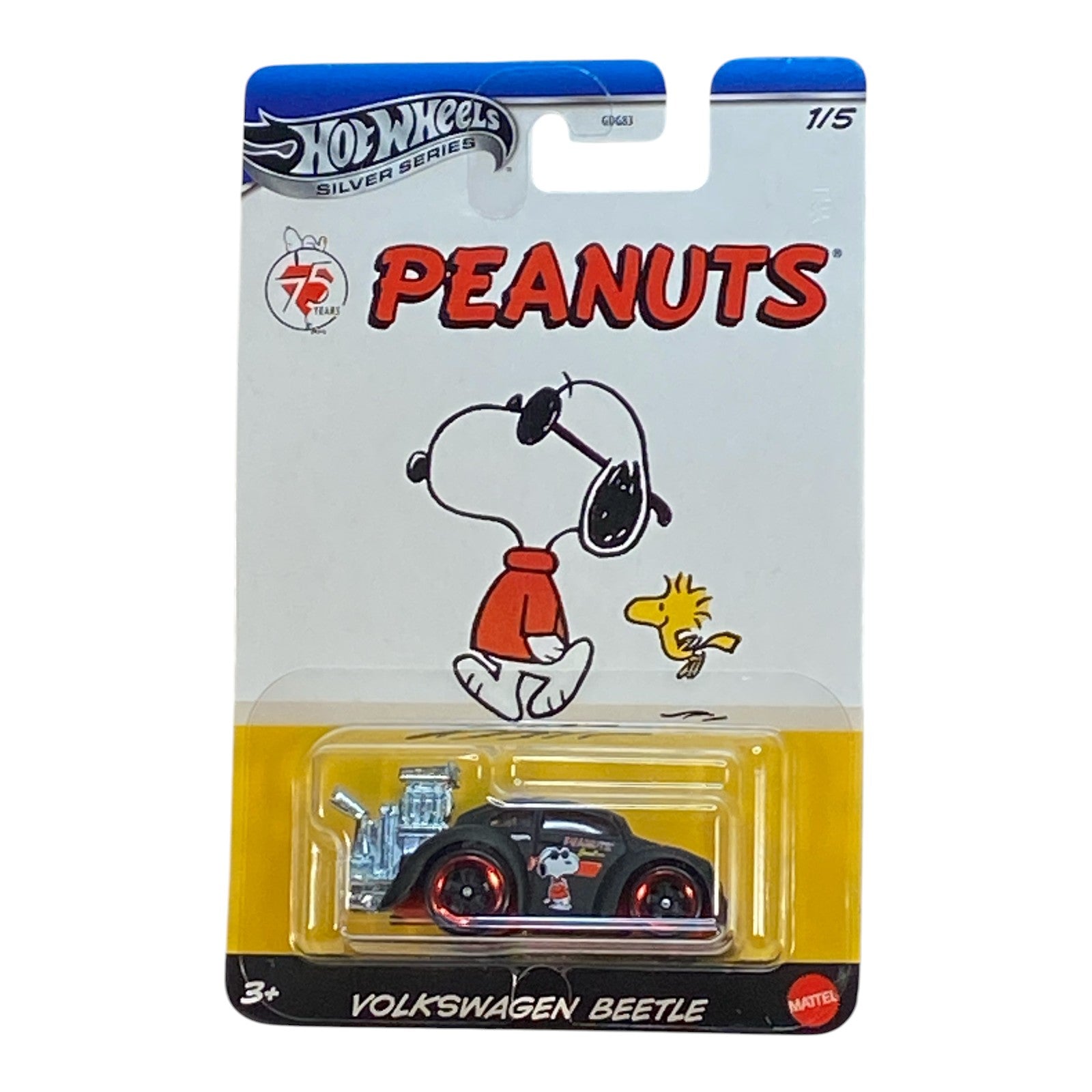 Hot Wheels Silver Series Volkswagen Beetle - Peanuts 75 Years 1/5