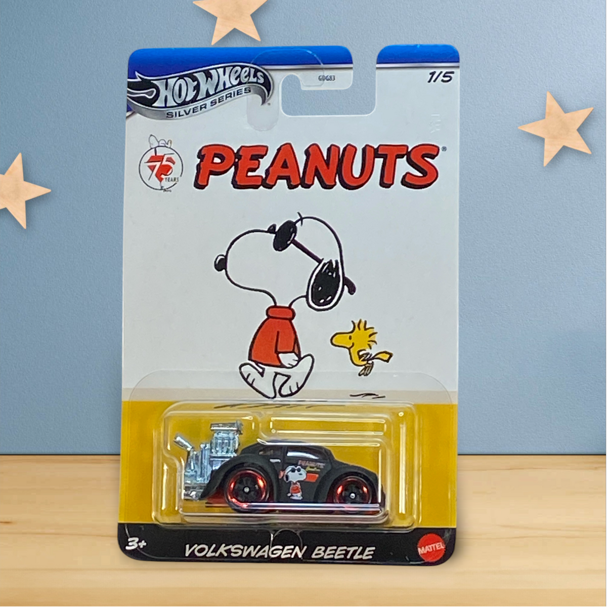 Hot Wheels Silver Series Volkswagen Beetle - Peanuts 75 Years 1/5