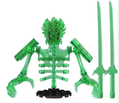 Green Spirit Armor Warrior Custom Minifig - Collectors World Toys