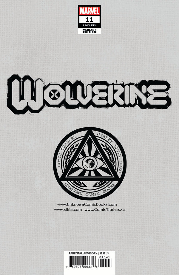 Wolverine #11 Unknown Comics Dave Rapoza Exclusive Var (04/14/2021) - Collectors World Toys