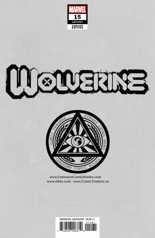 Wolverine #15 Unknown Comics Alan Quah Exclusive Var (08/25/2021) - Collectors World Toys
