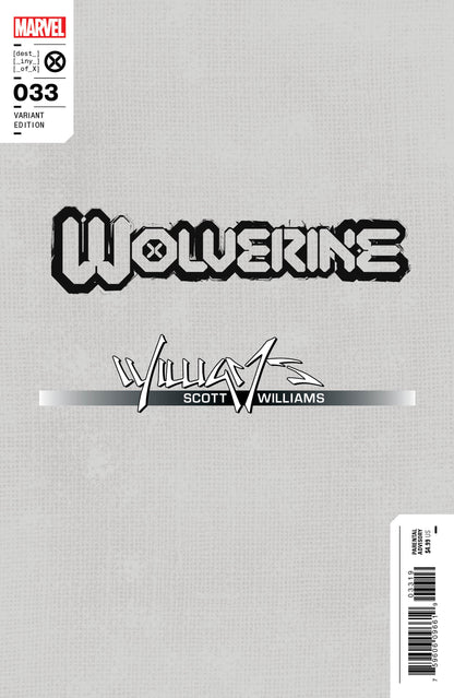 Wolverine #33 Virgin B&W Scott Williams Exclusive SDCC Limited Icon Var [INST] - Collectors World Toys