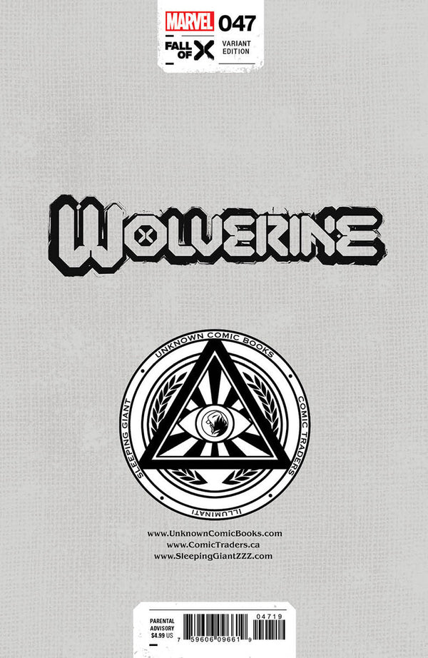 Wolverine #47 Unknown Comics Mico Suayan Exclusive Virgin Var (04/10/2024) - Collectors World Toys