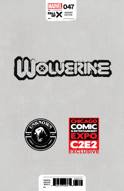 Wolverine #47 Unknown Comics Mico Suayan Exclusive Virgin C2E2 Var (04/10/2024) - Collectors World Toys