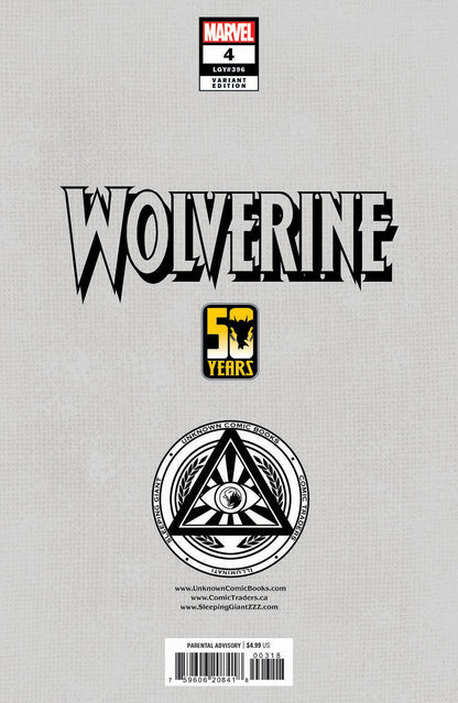 WOLVERINE #4 UNKNOWN COMICS RAFAEL GRASSETTI EXCLUSIVE VAR (12/04/2024) - Collectors World Toys