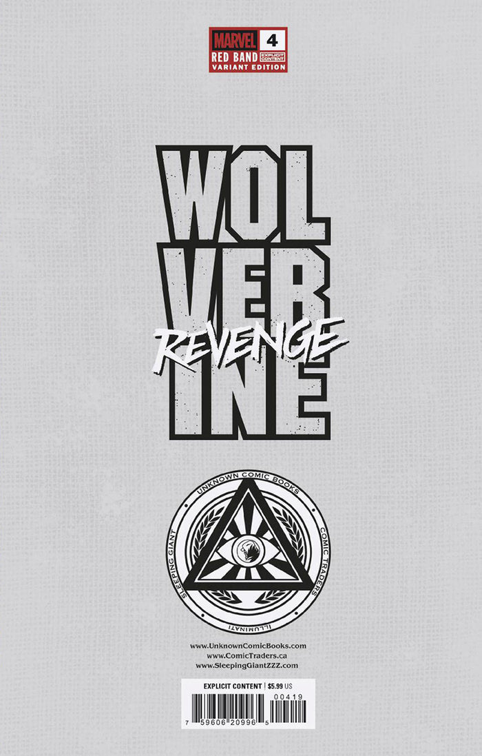 [Signed by Hickman] Wolverine: Revenge - Red Band #4 Virgin Unknown Comics Suayan Convention Exclusive Var Explicit Content [INST] - Collectors World Toys
