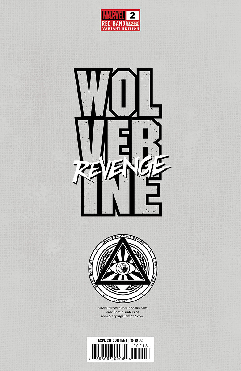 Wolverine Revenge #2 Red Band Unknown Comics Exclusive Tyler Kirkham Var [Polybagged] Explicit Content (09/25/2024) - Collectors World Toys