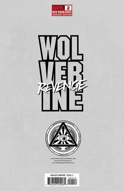 Wolverine Revenge #2 Red Band [Polybagged] Explicit Content Unknown Comics Exclusive Tyler Kirkham Virgin Var (09/25/2024) - Collectors World Toys