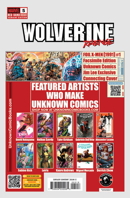 [Signed by Hickman] Wolverine: Revenge - Red Band #5 Virgin Unknown Comics Kirkham Convention Exclusive Var Explicit Content [INST] - Collectors World Toys