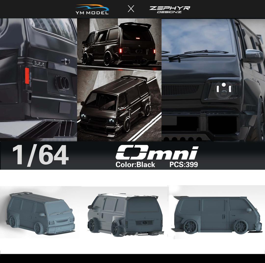 (Pre-Order) YM Model x ZEPHYR Desingz Suzuki Carry Omni Custom Limited to 399 Pcs 1:64 - Collectors World Toys
