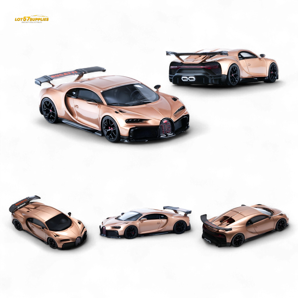 YM Model Bugatti Chiron PUR SPORT in Fantasy Rose Gold Limited to 299 Pcs 1:64 - Collectors World Toys