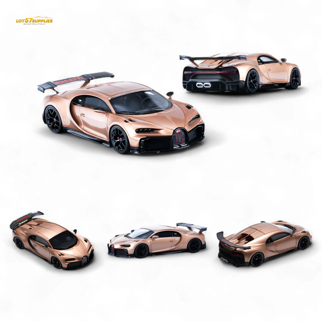 YM Model Bugatti Chiron PUR SPORT in Fantasy Rose Gold Limited to 299 Pcs 1:64 - Collectors World Toys Hover Image