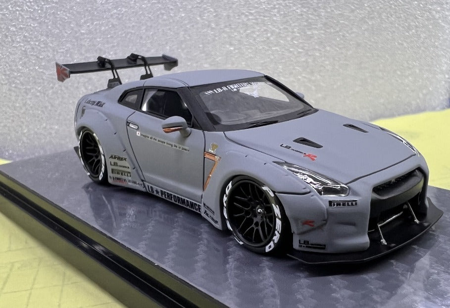 Error404 LB-Works Nissan Skyline GT-R R35 Fighter Grey / Candy Red Limited to 299 Pcs Each 1:64 - Collectors World Toys