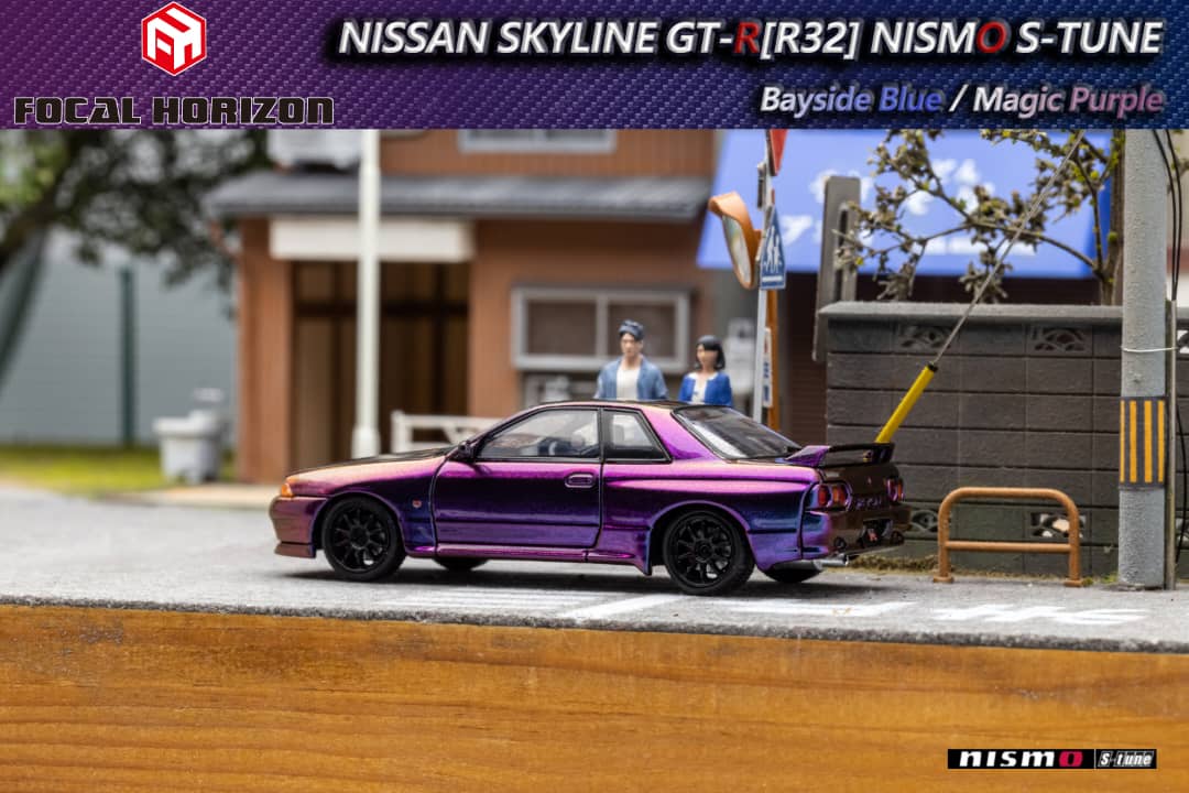 Focal Horizon Skyline R32 GT-R 3rd Gen S-Tune Magic Purple 1:64 - Collectors World Toys