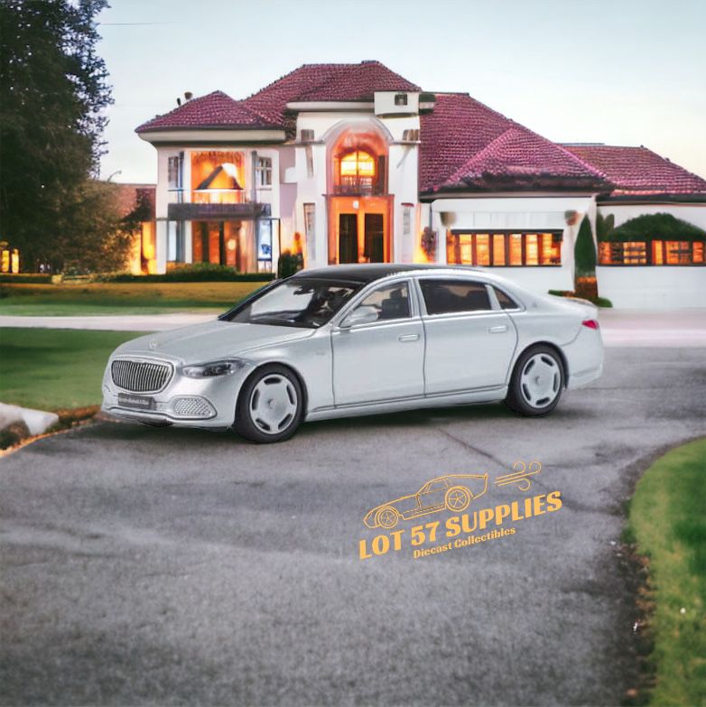 AR BOX 2021 Mercedes-Benz Maybach W223 Matte Silver Licensed Product 1:64 Main image