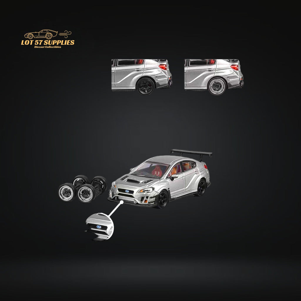 CM Model Subaru WRX STI Varis Widebody in Silver 1:64 CM64-STI-04 - Collectors World Toys