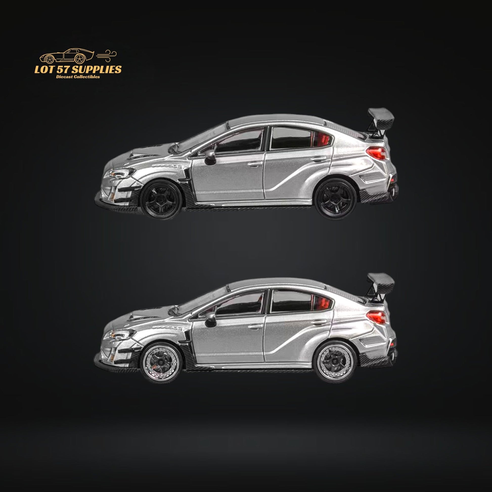 CM Model Subaru WRX STI Varis Widebody in Silver 1:64 CM64-STI-04