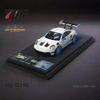 TPC Porsche 911 992 GT3 RS White With Blue Wheels Ordinary Version 1:64 - Collectors World Toys