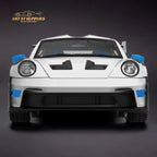 TPC Porsche 911 992 GT3 RS White With Blue Wheels Ordinary Version 1:64 - Collectors World Toys