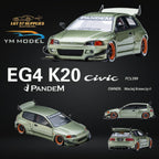 (Pre-Order) YM Model Honda Civic Pandem EG4 K20 Modified Bronze Green 1:64 Limited to 399 PCS