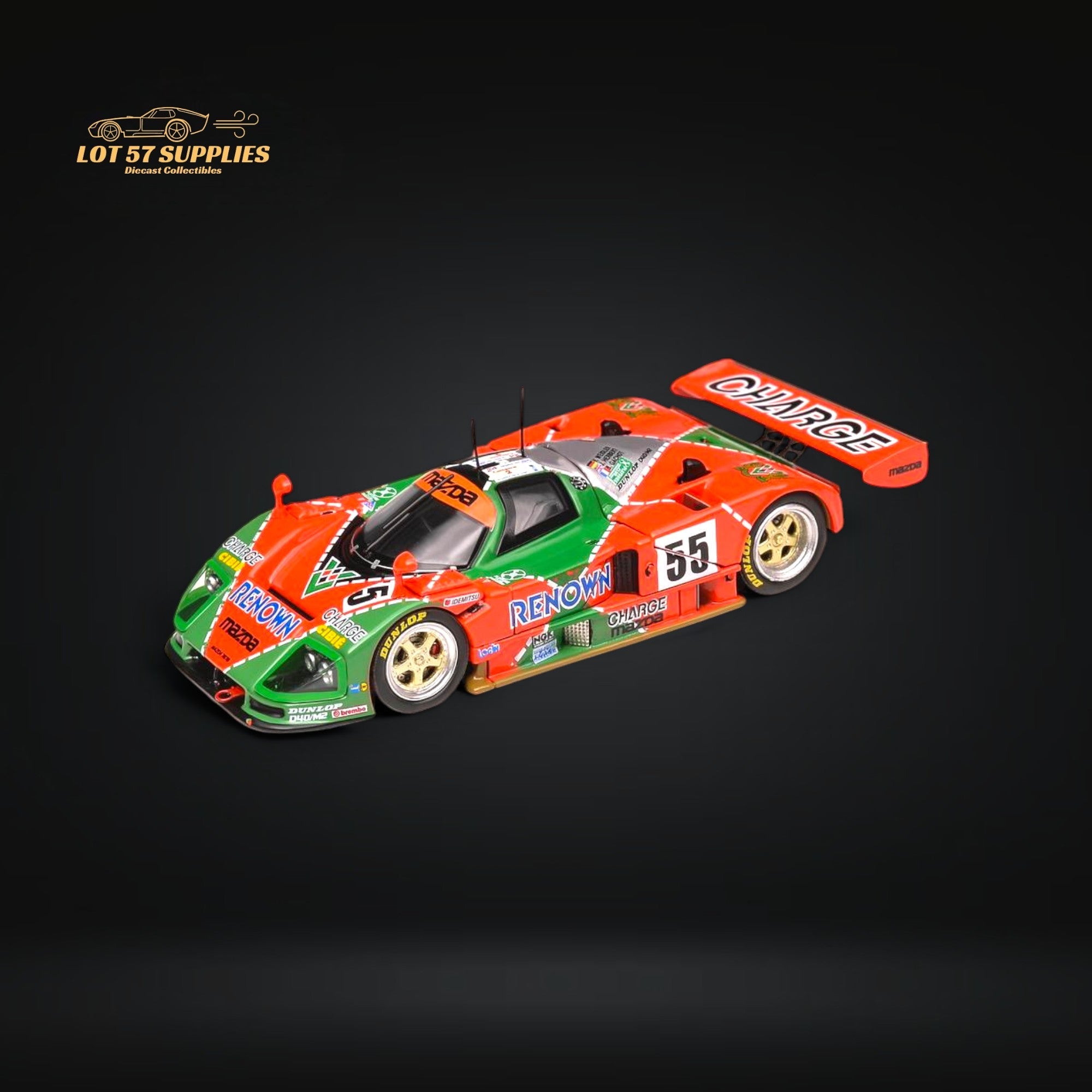 (Pre-Order) MOTORHELIX Mazda 787b #55 Le Mans Championship 1991 Winner 1:64