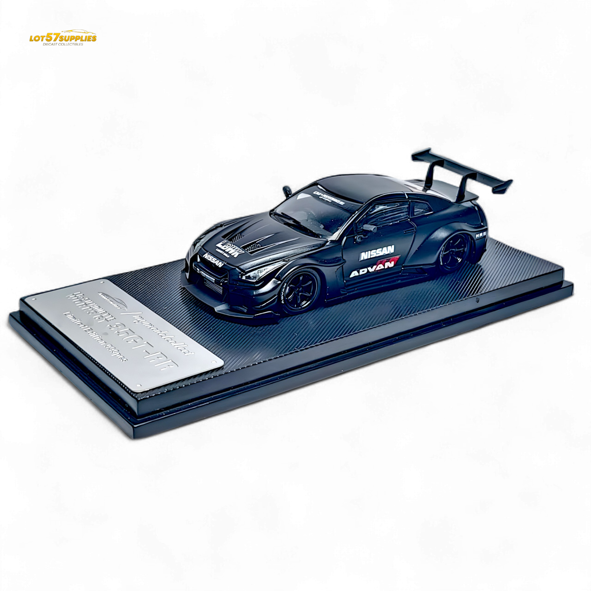 MC Skyline R35 GTR GT - Matte Black Advan Liberty Walk (LB) 1:64 Main image